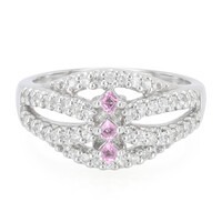 Anello in argento con Zaffiro Ceylon Rosa