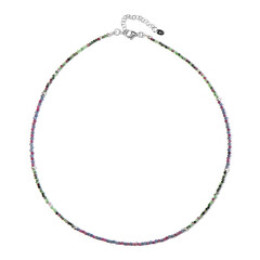 Edelstein-Silberhalskette