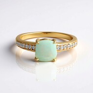 Anello in argento con Opale Paraiba