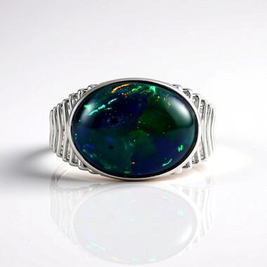 Mezezo Opal Silver Ring (de Melo Essence)