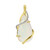 18K Brazilian White Opal Gold Pendant