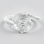 Anello in argento con Topazio Bianco Reale (PHANTASIA)