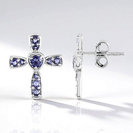 Orecchini in argento con Iolite