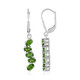 Boucles d'oreilles en argent et Diopside de Russie
