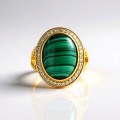 Anello in argento con Malachite (Adela Silber)