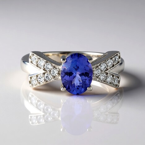 Anello in argento con Tanzanite