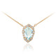 Gouden halsketting met een hemel-blauwe topaas (Nara Jewelry)