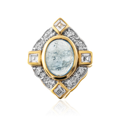 Ofiki-Aquamarin-Silberanhänger