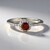 Anello in argento con Zircone Lampone