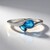 Anello in argento con Apatite Blu Neon