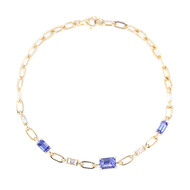 Bracelet en or et Tanzanite AAA (CIRARI)