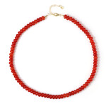 Collier en argent et Quartz rouge