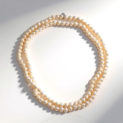 Collana in argento con Perla d'Acqua Dolce Bianca (TPC)