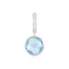Zilveren hanger met een hemel-blauwe topaas