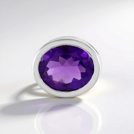 Ciondolo in argento con Ametista Zambiana (MONOSONO COLLECTION)