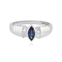 Anillo en oro con Zafiro azul Ceylon