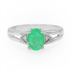 Bague en argent et Emeraude de Bahia