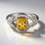 Anello in argento con Citrino