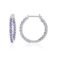Pendientes en plata con Tanzanita