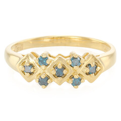 Zilveren ring met Fancy diamanten