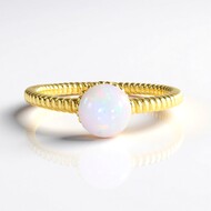 Bague en argent et Opale Welo (de Melo Essence)