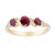 Gouden ring met een AAA Mozambique robijn (CIRARI)