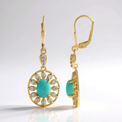 Orecchini in argento con Turchese