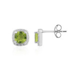 Orecchini in argento con Peridoto della Birmania