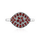 Bague en argent et Rubis de Tanzanie (Adela Silber)