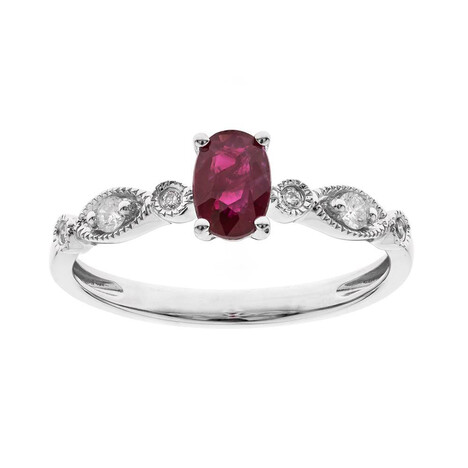 Anillo en oro con Rubí de Mozambique AAA