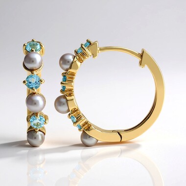 Pendientes en plata con Perla plateada Freshwater (TPC)