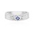 Blauer Ceylon-Saphir-Silberring