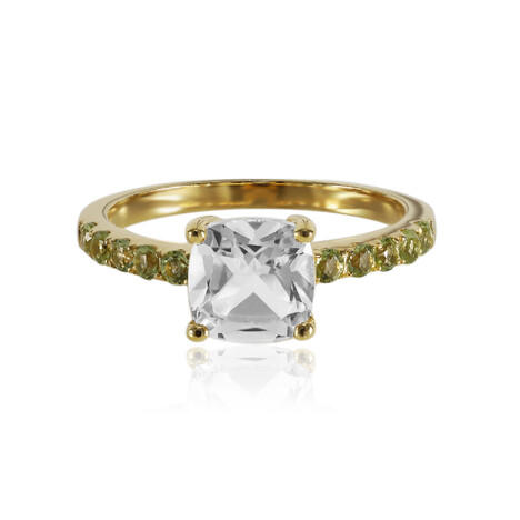 Anillo en plata con Topacio blanco