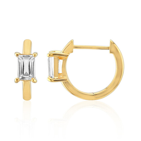 Orecchini in argento con Topazio Bianco