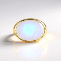 Anello in argento con Pietra di Luna Blu (KM by Juwelo)