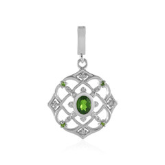 Pendentif en argent et Diopside de Russie