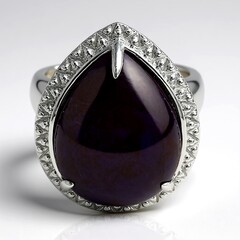 Anello in argento con Giada della Turchia