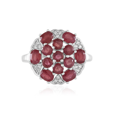 Bague en argent et Rubis de Madagascar