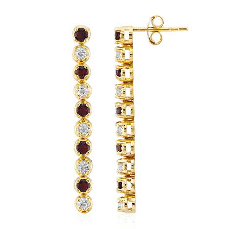 Granat-Silberohrringe