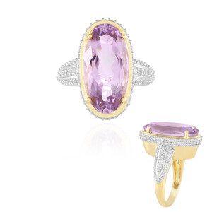 Rose de France Amethyst Silver Ring (Adela Silber)