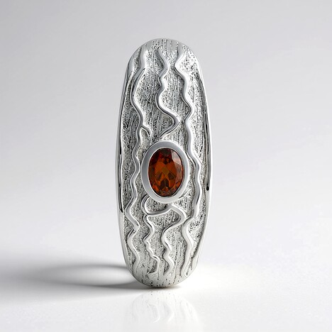 Ciondolo in argento con Zircone Rosa (MONOSONO COLLECTION)