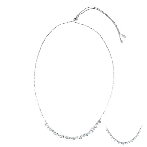 Collar en plata con Topacio azul cielo