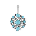 Zilveren hanger met een Sleeping Beauty Turkoois (Desert Chic)
