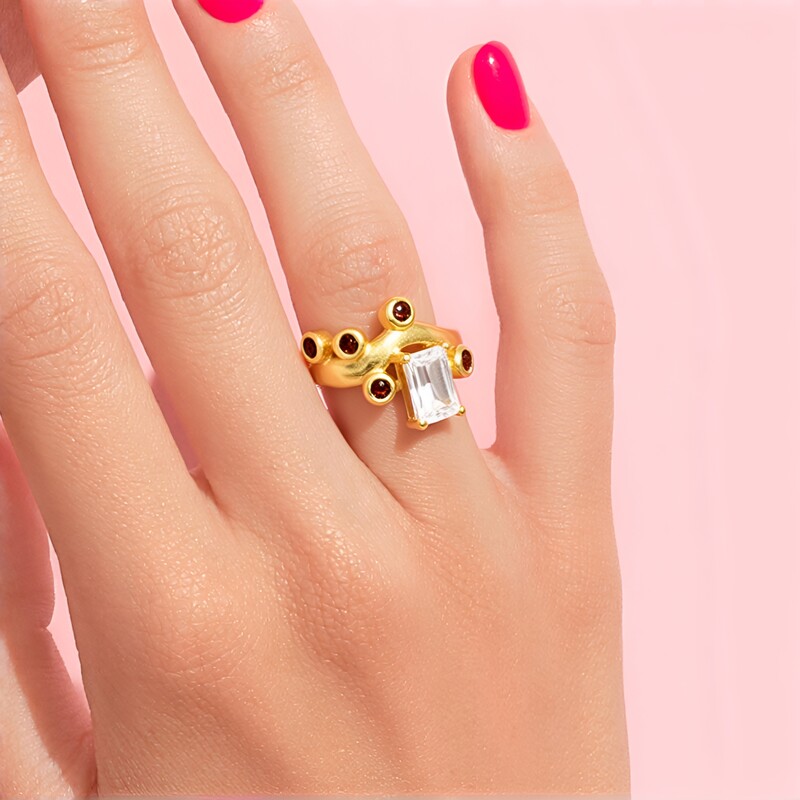 Anillo en plata con Cuarzo blanco (MONOSONO COLLECTION)