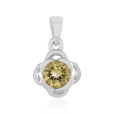 Pendentif en argent et Béryl jaune