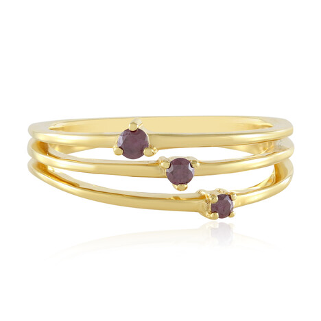 Bague en argent et Diamant pourpre I2