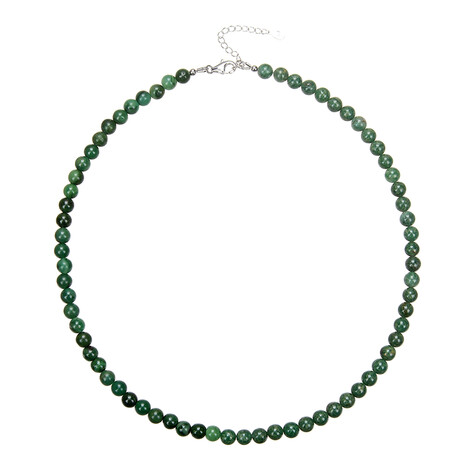 Collier en argent et Prase