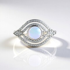 Anello in argento con Opale di Welo AAA (de Melo Essence)