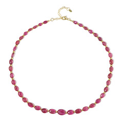 Collier en argent et Saphir rose de Madagascar