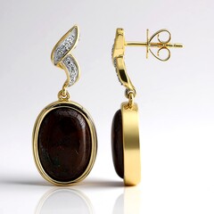 Orecchini in oro con Opale Boulder